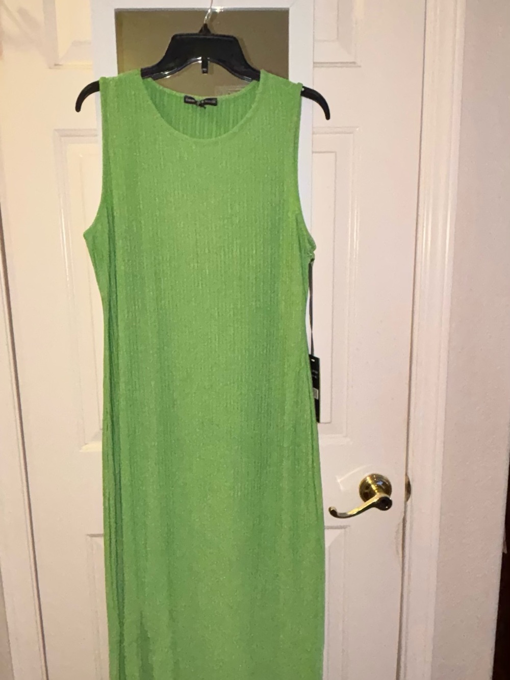Sleeveless Lime Green Maxi Dress by Unbranded
